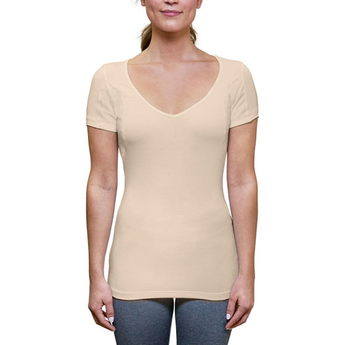 Women's Sweat Proof - Slim Fit Deep V-neck